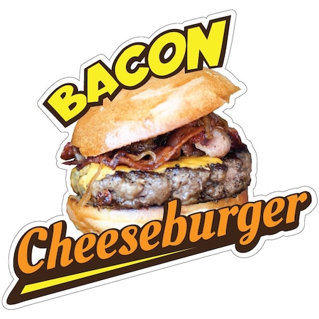 Bacon Cheeseburger Decal Concession Stand Food Truck Sticker